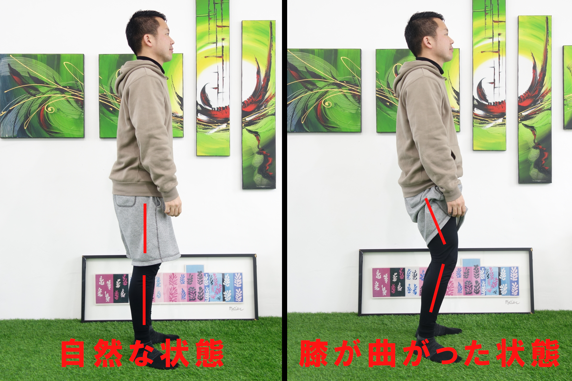 立ち方の比較