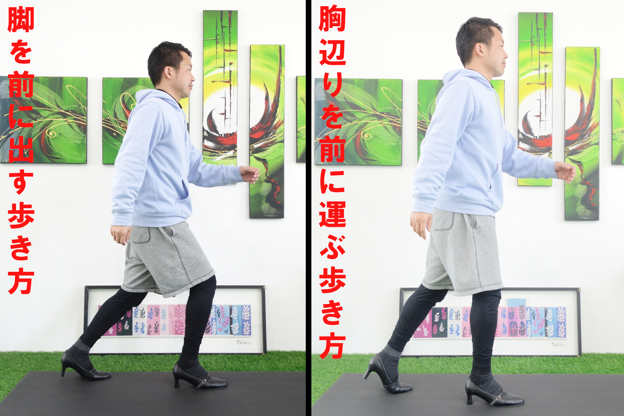 歩き方の比較