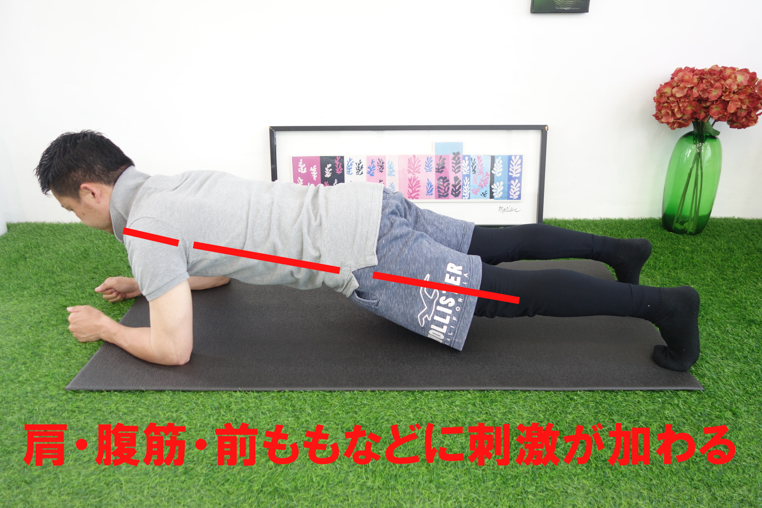 プランクで刺激を受ける部位