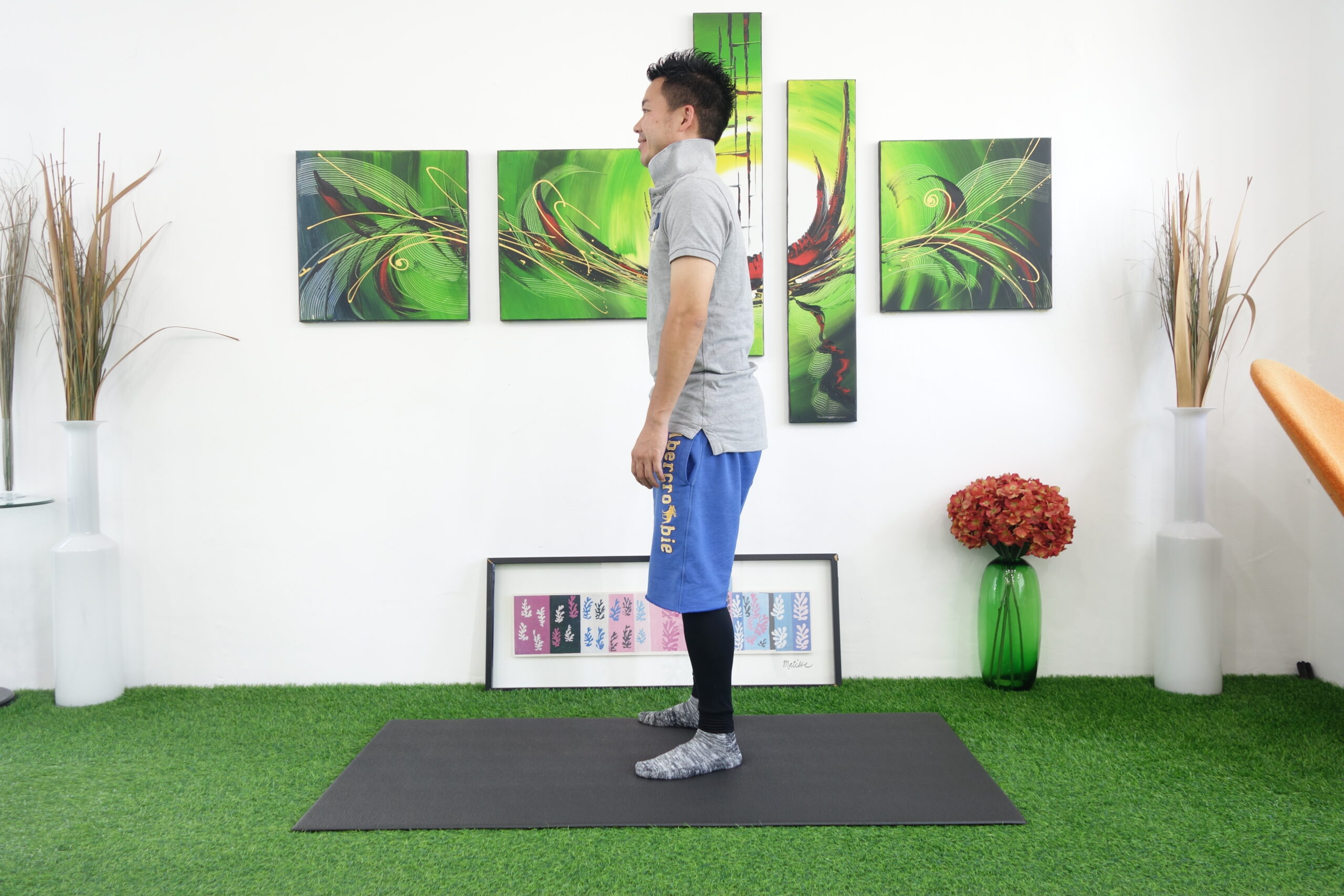 自然な立ち方 横から