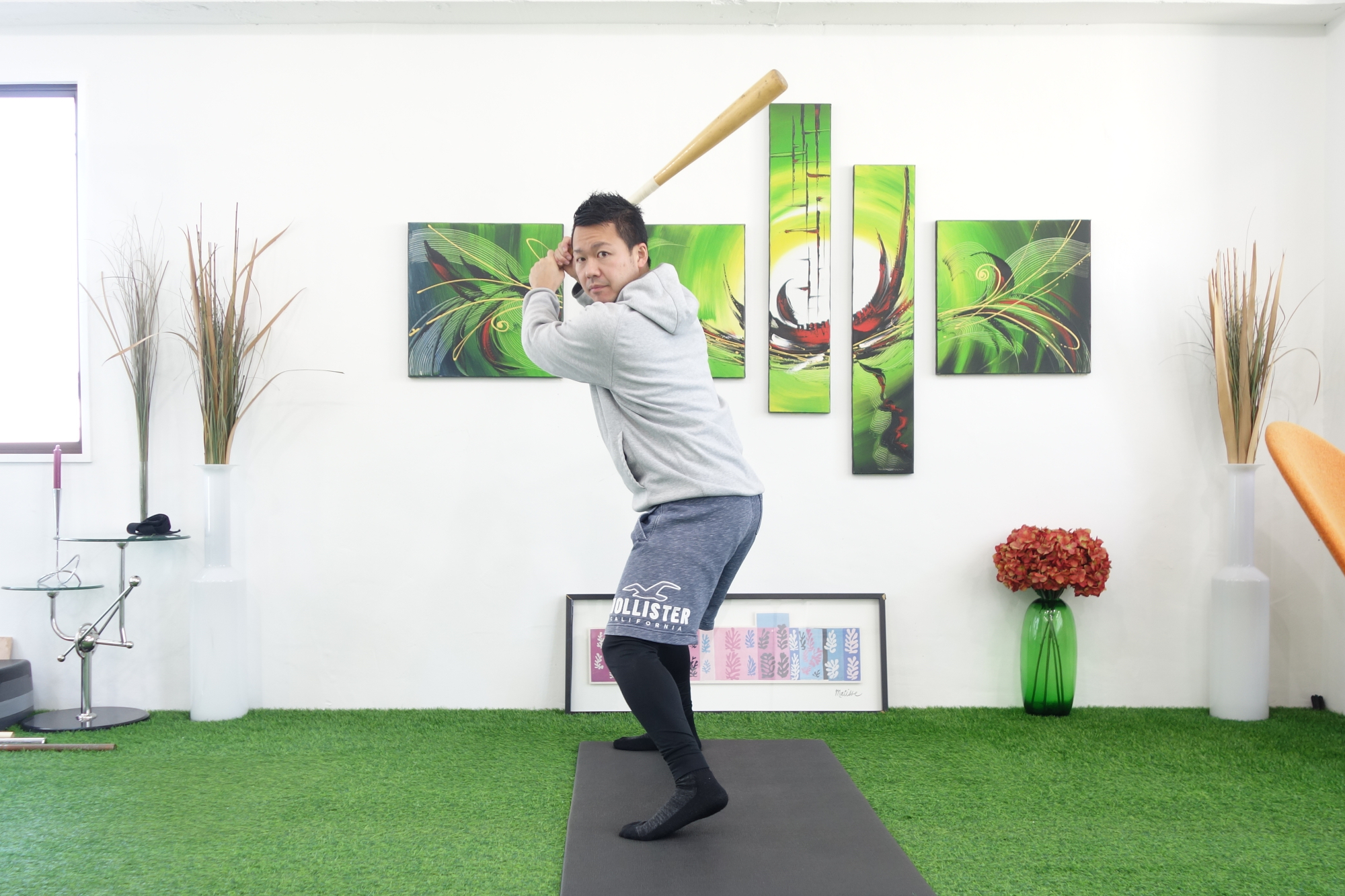 体重移動してまっすぐに踏み込む