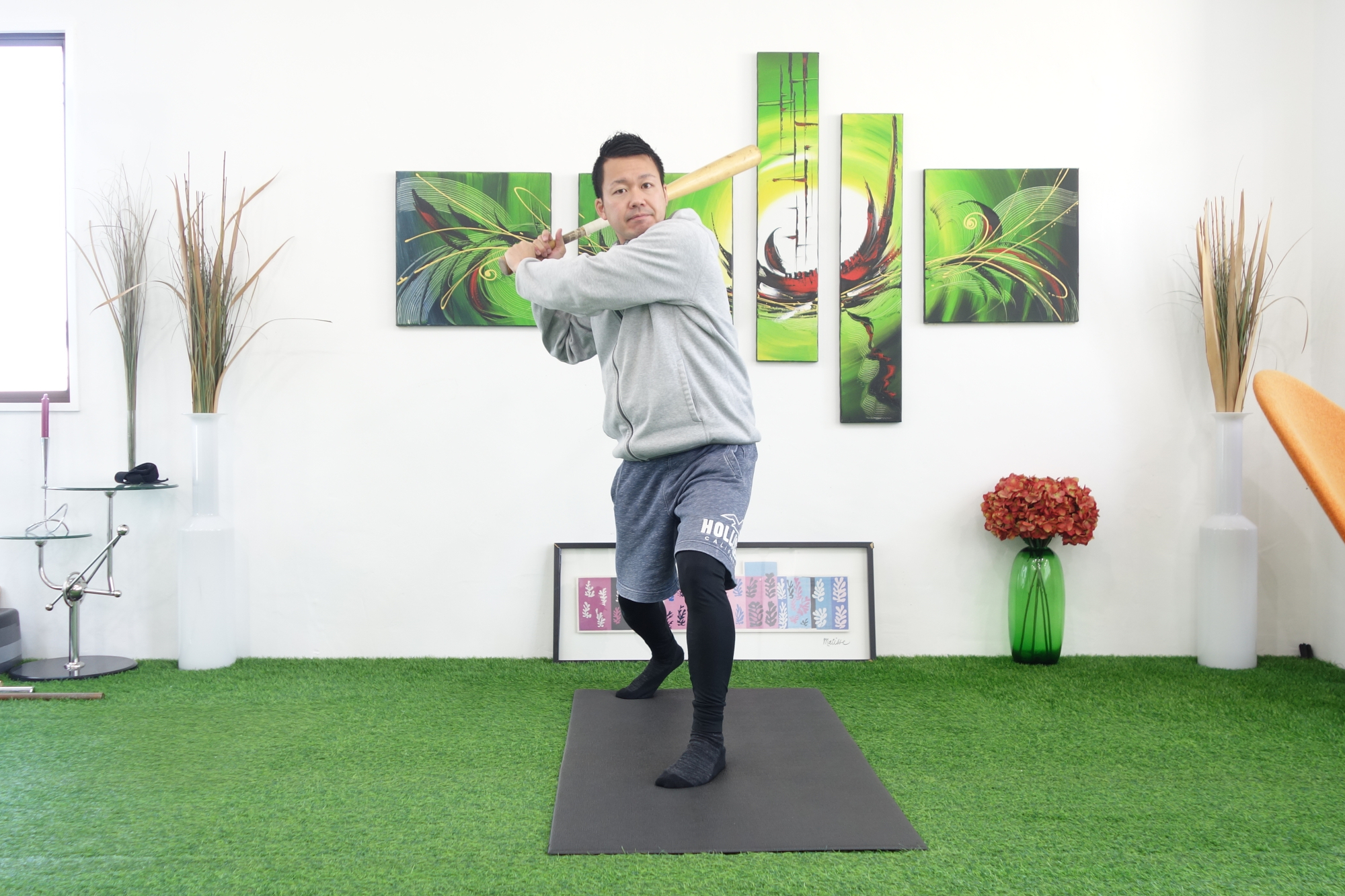 体重移動をする際に身体が開く