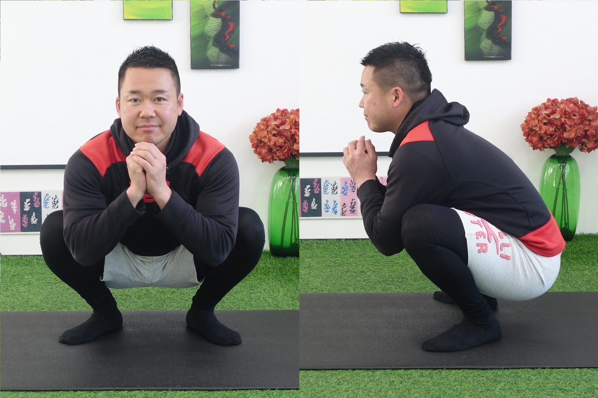 太もも全体のストレッチング