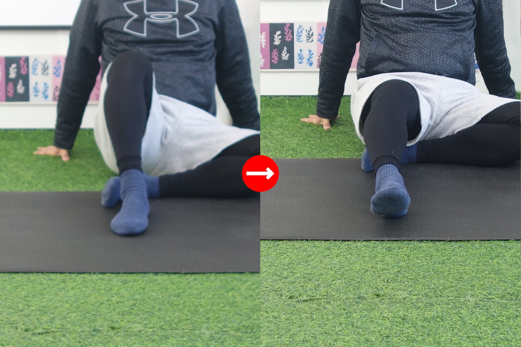 まっすぐ膝の曲げ伸ばし