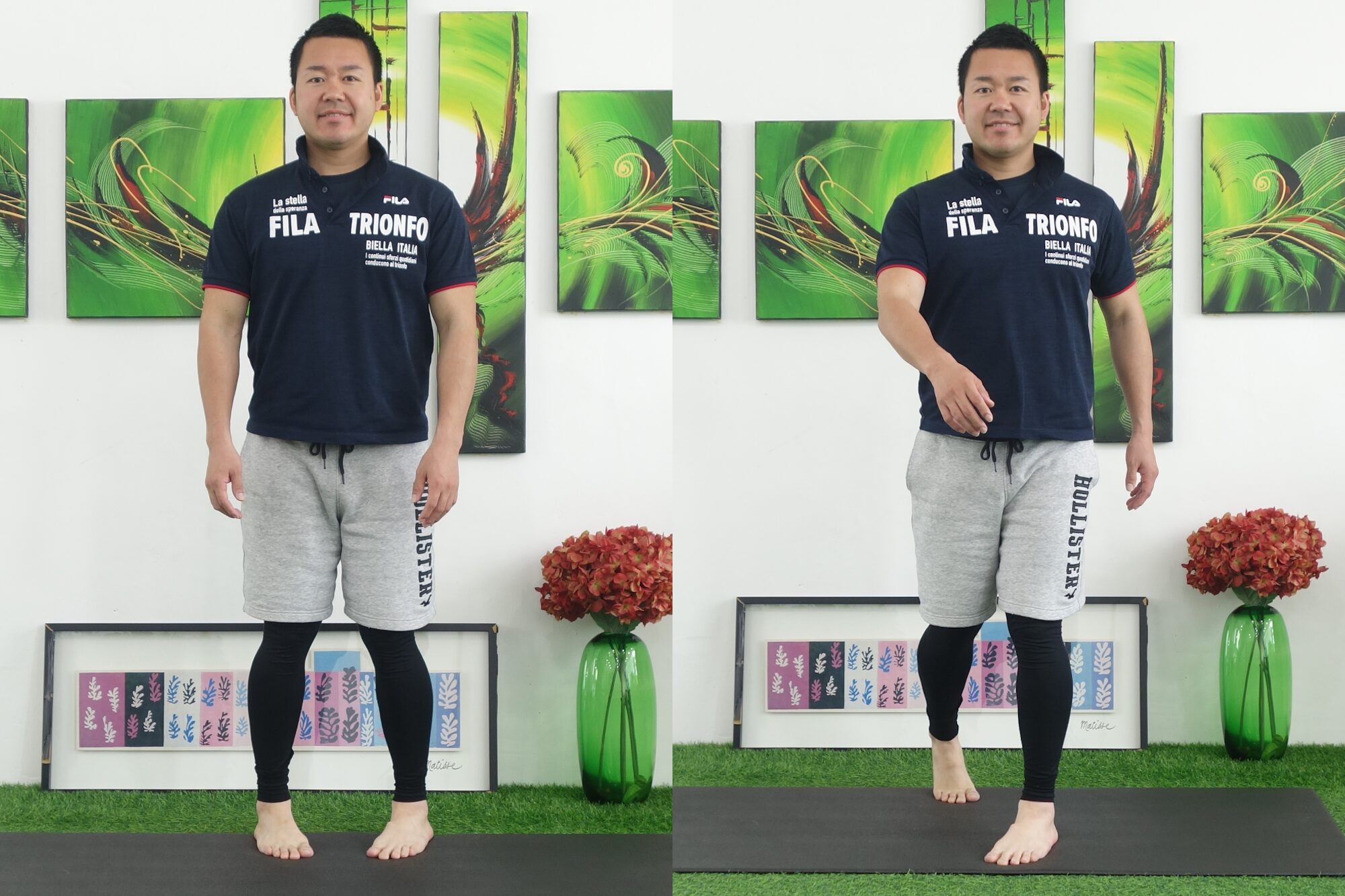 足を内側に捻った立ち方＆歩き方