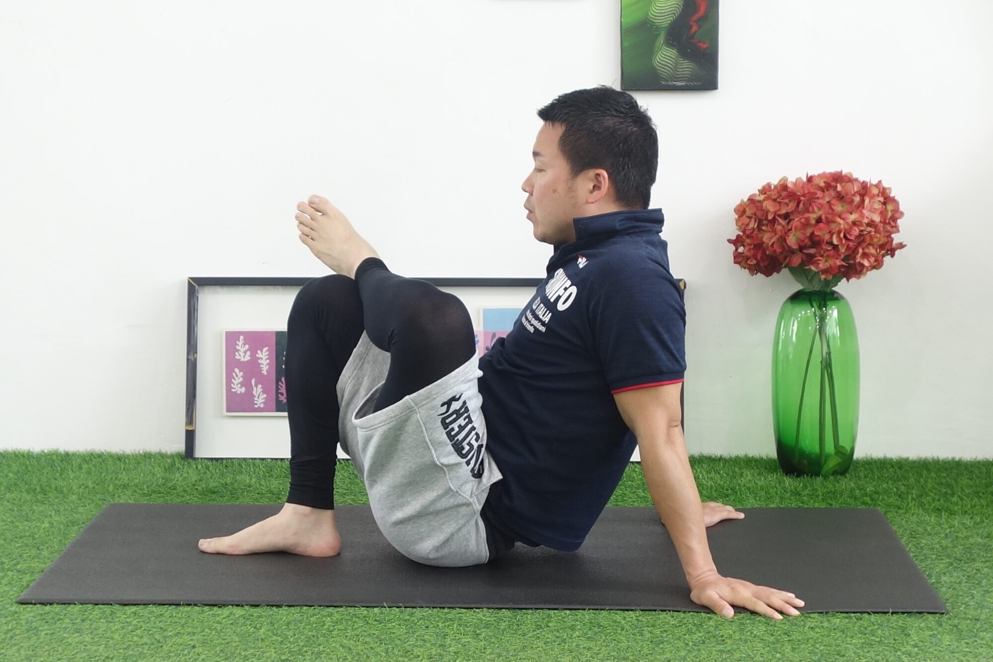 お尻のストレッチング
